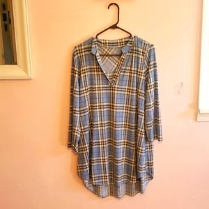 Plaid tunic